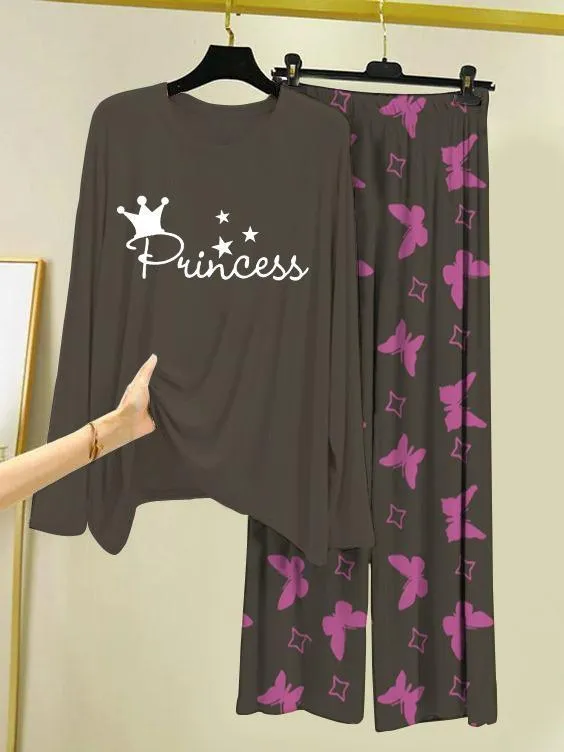 2 Pcs Women's Stitched Cotton Jersey Printed Night Suit