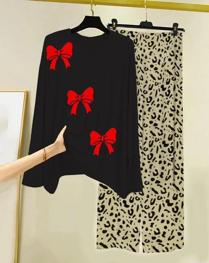 2 Pcs Women's Stitched Cotton Jersey Printed Night Suit