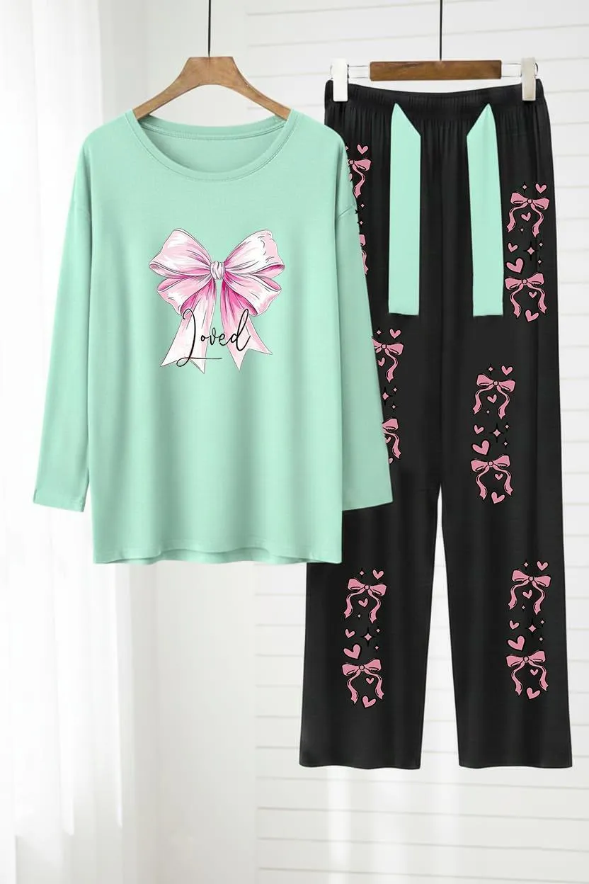 2 Pcs Women's Stitched Jersey Printed Night Suit