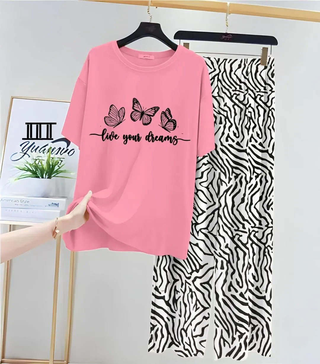 2 Pcs Women's Stitched Jersey Printed Night Suit