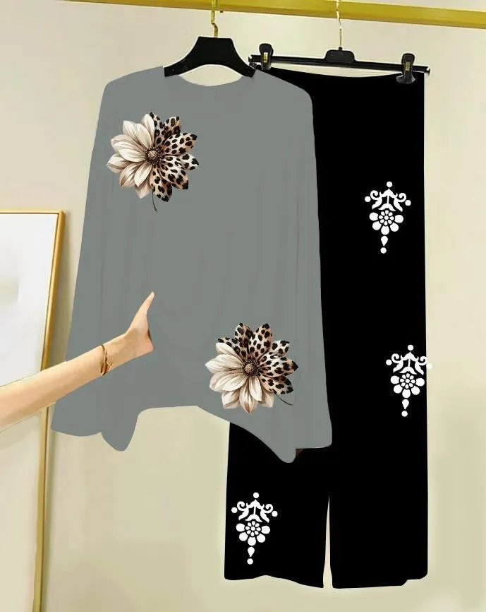 2 Pcs Women's Stitched Jersey Printed Night Suit