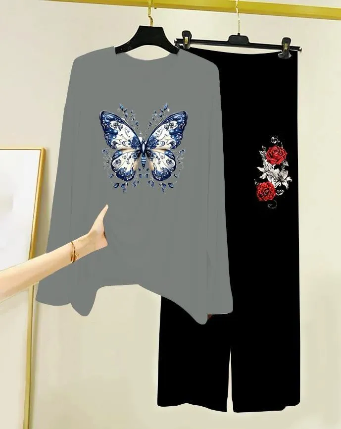 2 Pcs Women's Stitched Jersey Printed Night Suit