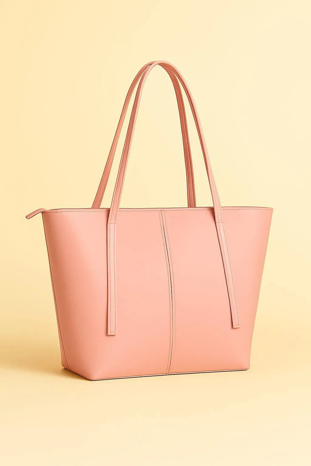 Girl's Faux Leather Plain Tote Bag
