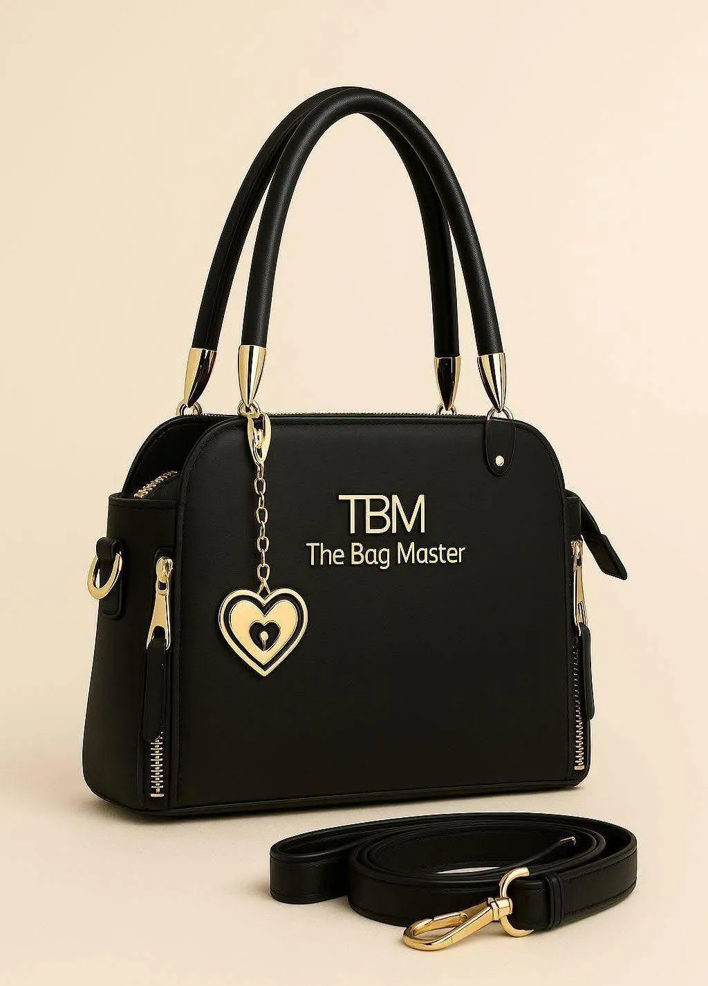 Women's Leather Plain Bowler Bag