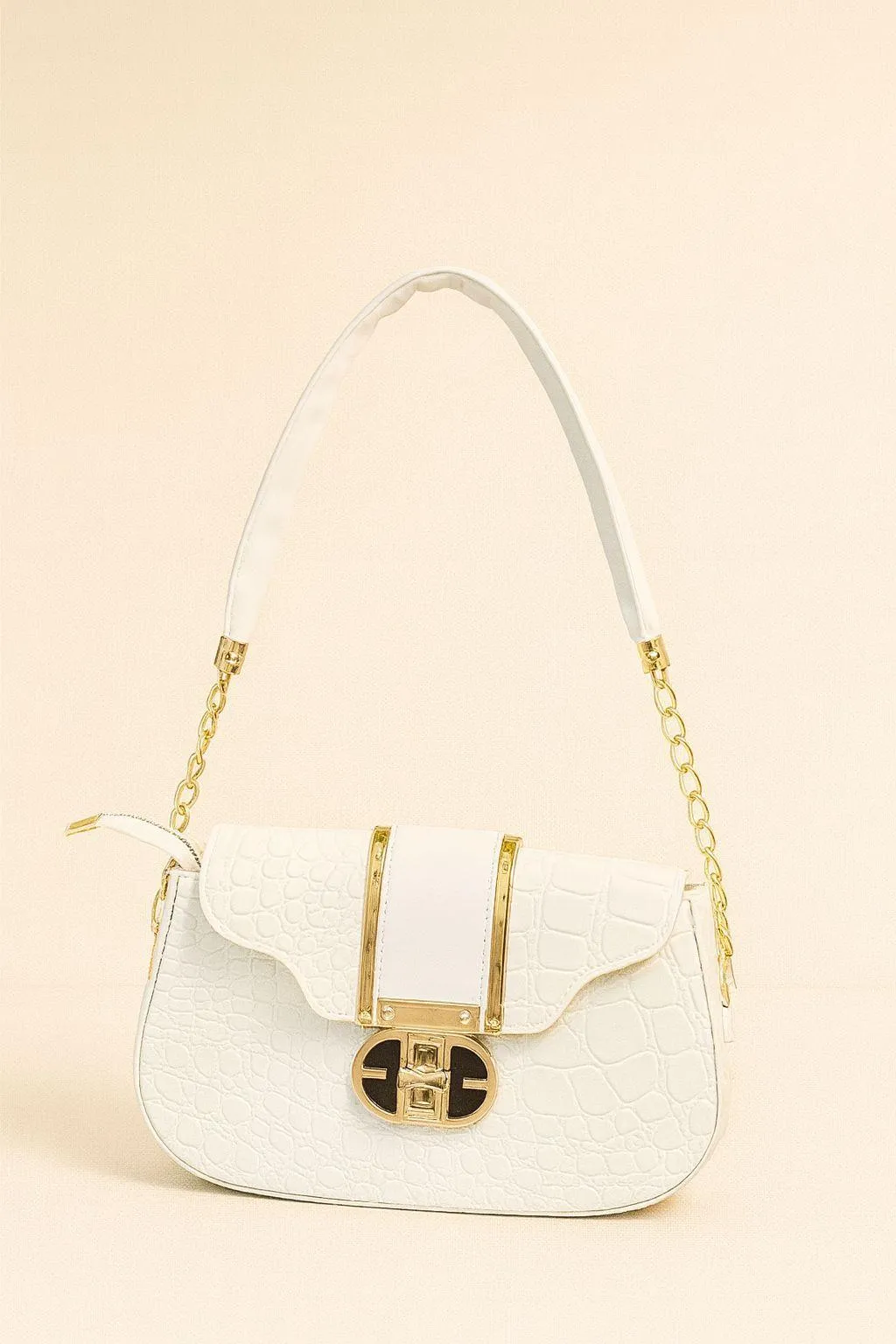 Women's Leather Crossbody Bag Black White Maroon Yellow Medium