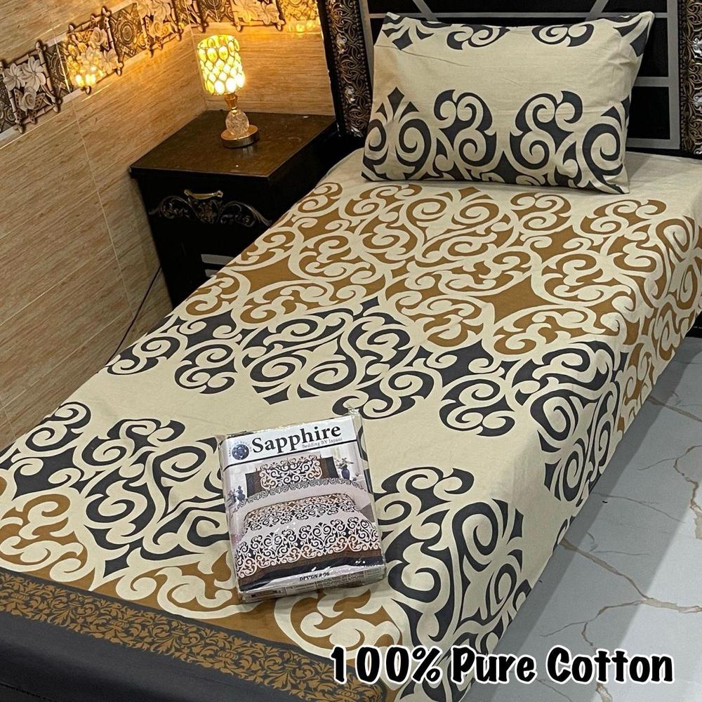 4 Pcs Cotton Printed Single Bedsheet