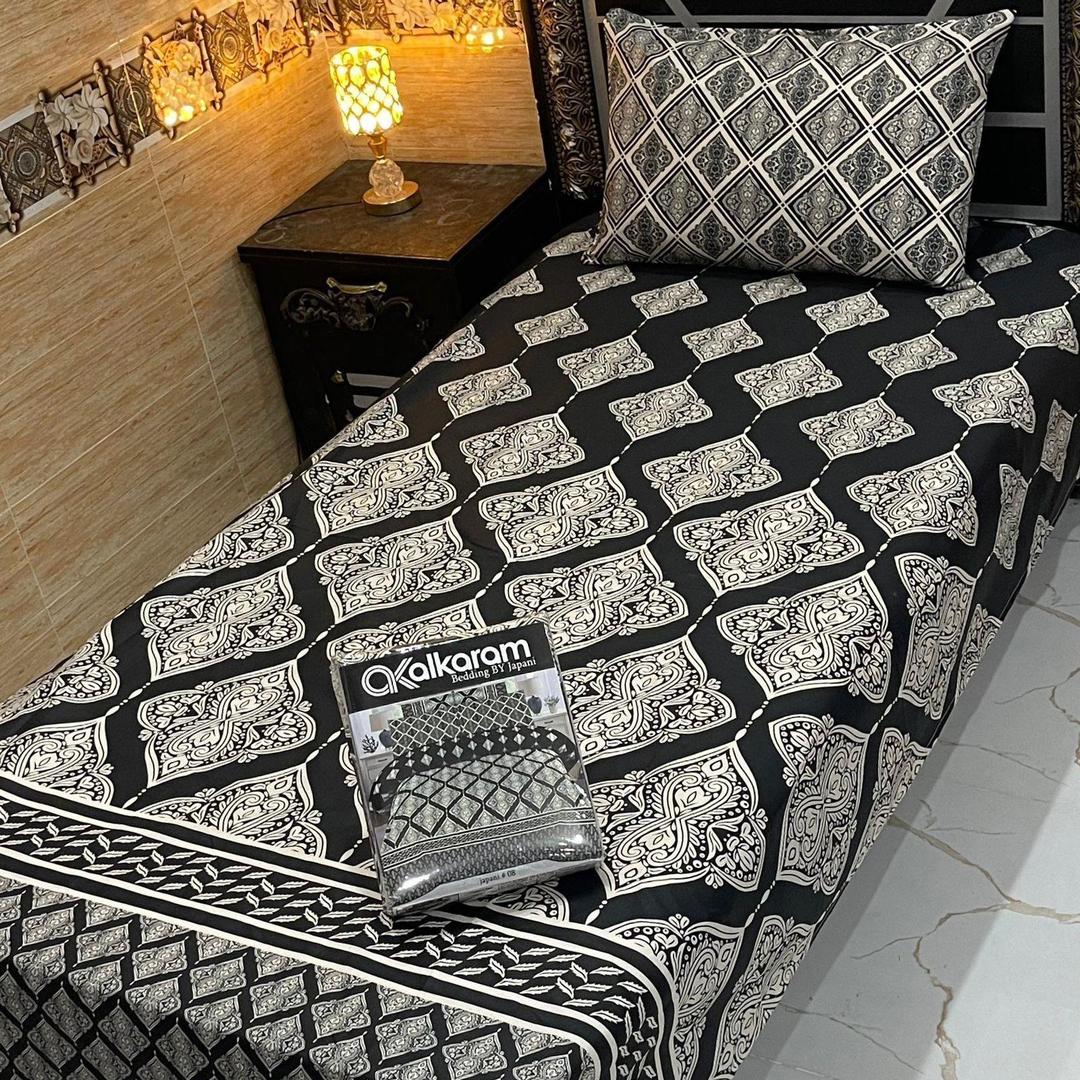 4 Pcs Cotton Printed Single Bedsheet