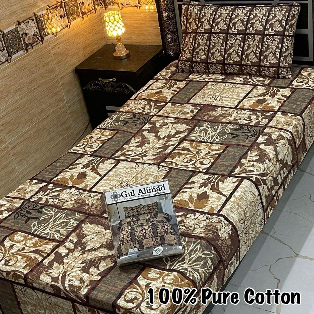 4 Pcs Cotton Printed Single Bedsheet