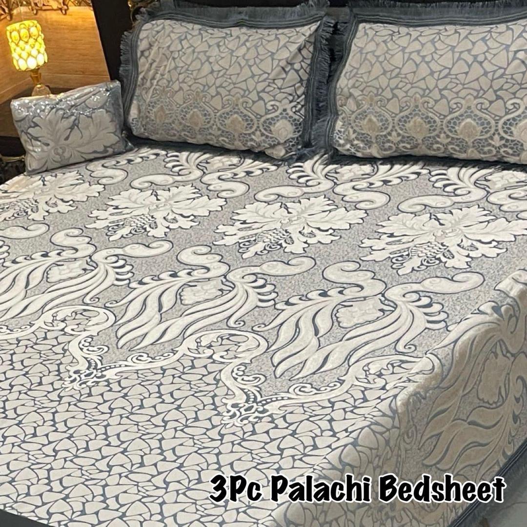 3 Pcs Palachi Embossed Double Bedsheet