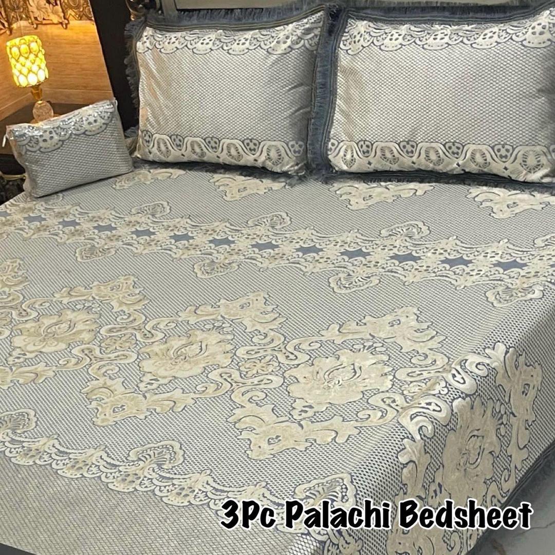 3 Pcs Palachi Embossed Double Bedsheet