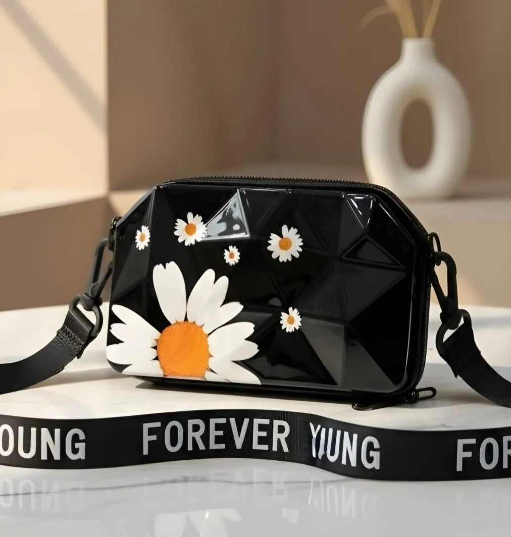 Girl's Multicolor Printed Crossbody Bag - 1 Pc Travel Companion