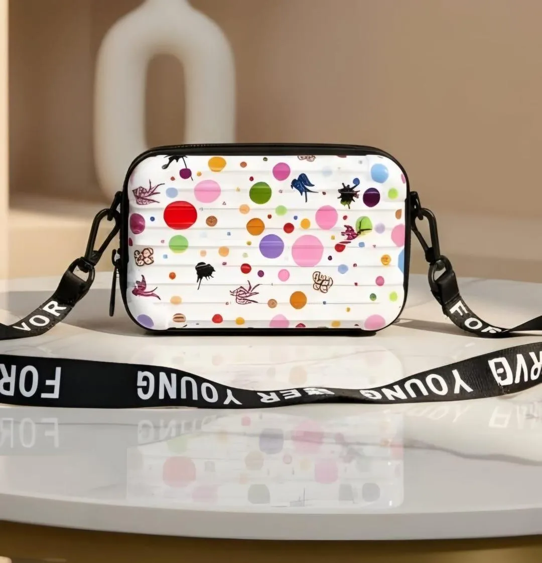 Printed Faiber Crossbody Bag