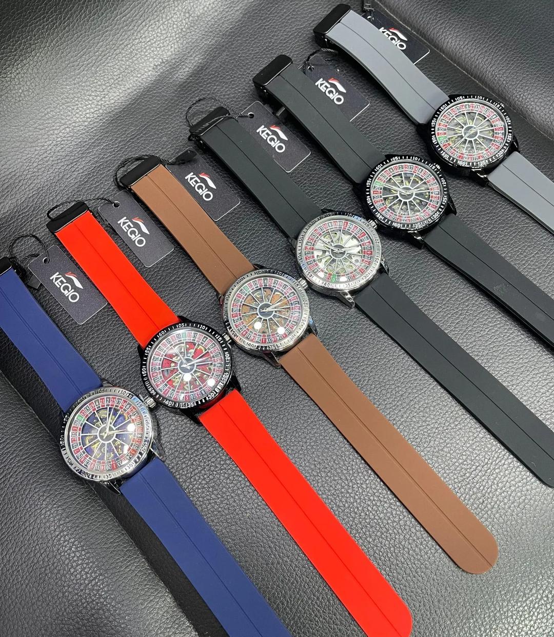 Branded Men's Roulette Watch Fashionable Colorful Quartz Watch 360 Rotating Dial Casual Fashion Silver and Black Stainless Steel Men's &Boy's Luxury Gift Watch   Roulette watch on balt