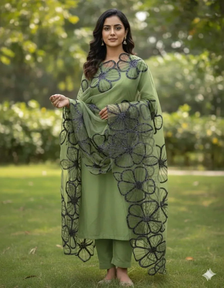 1 Pc Women's Stitched Dupatta