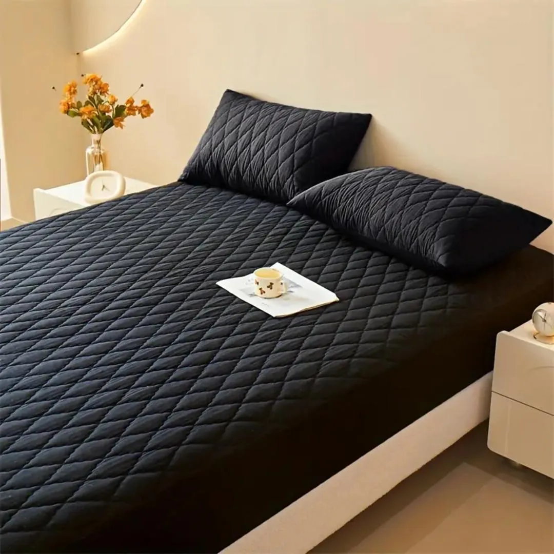Premium Quilted Double Bed Mattress Cover