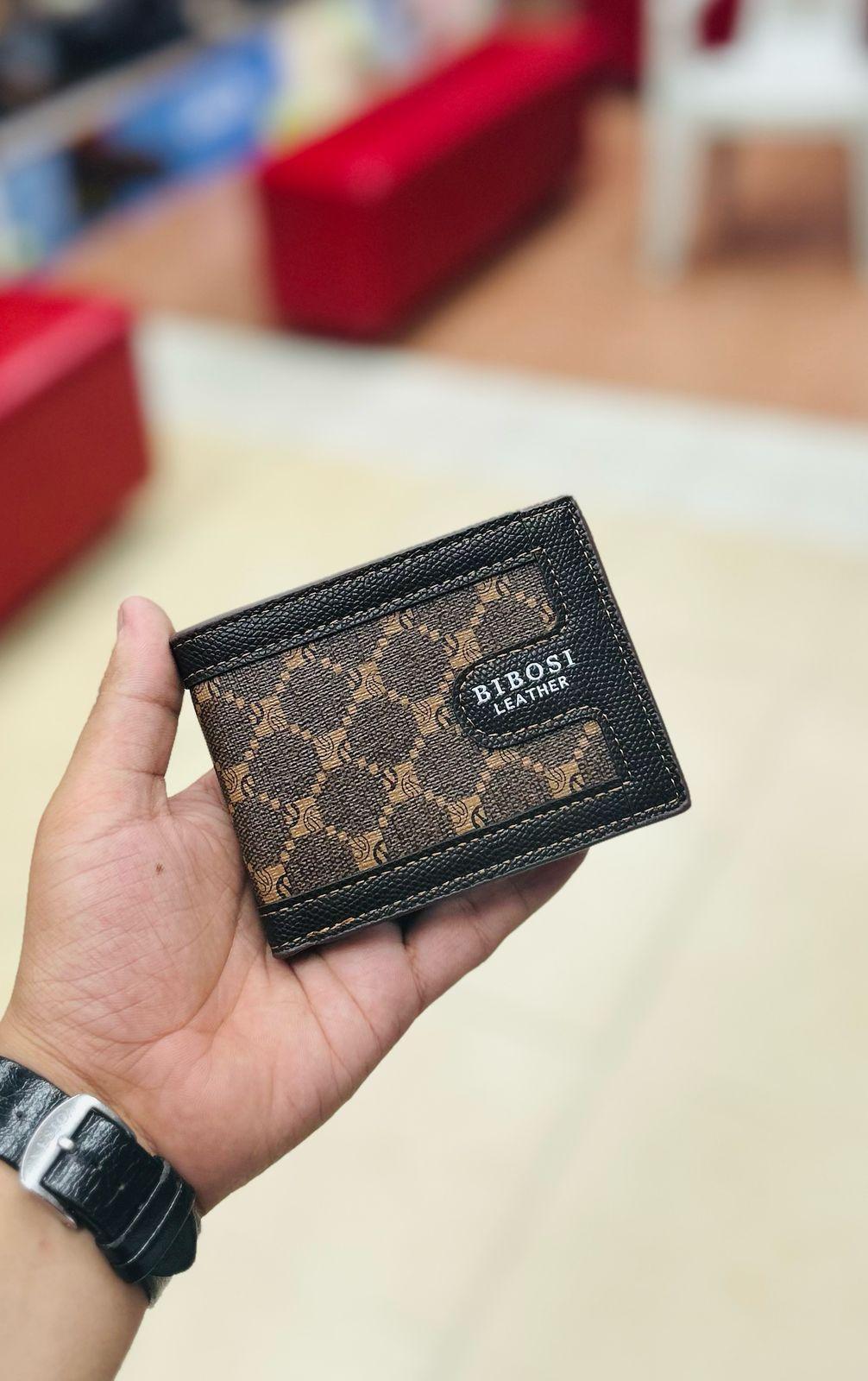 Men's Stylish Textured Leather Wallet - 1 Pc