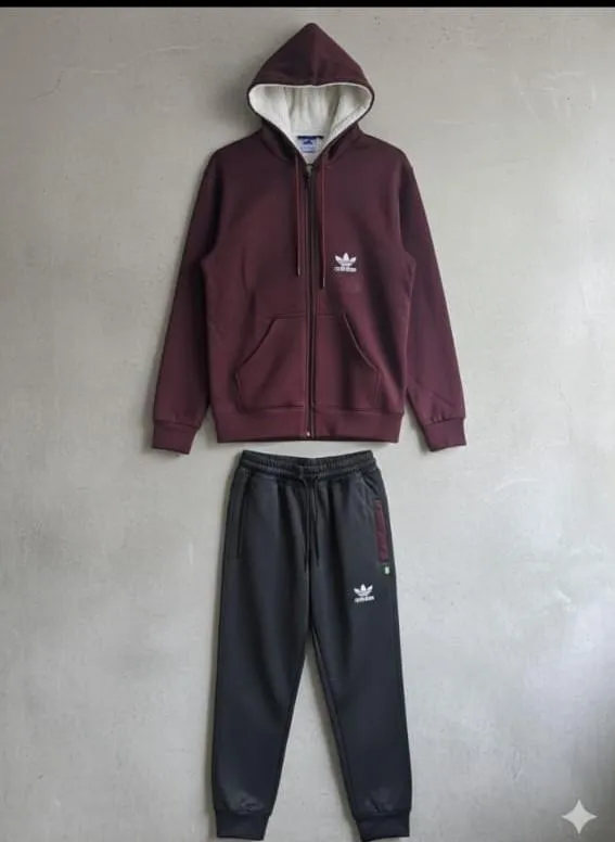 1 Pc Men's Fleece Printed Hoodie Track Suit