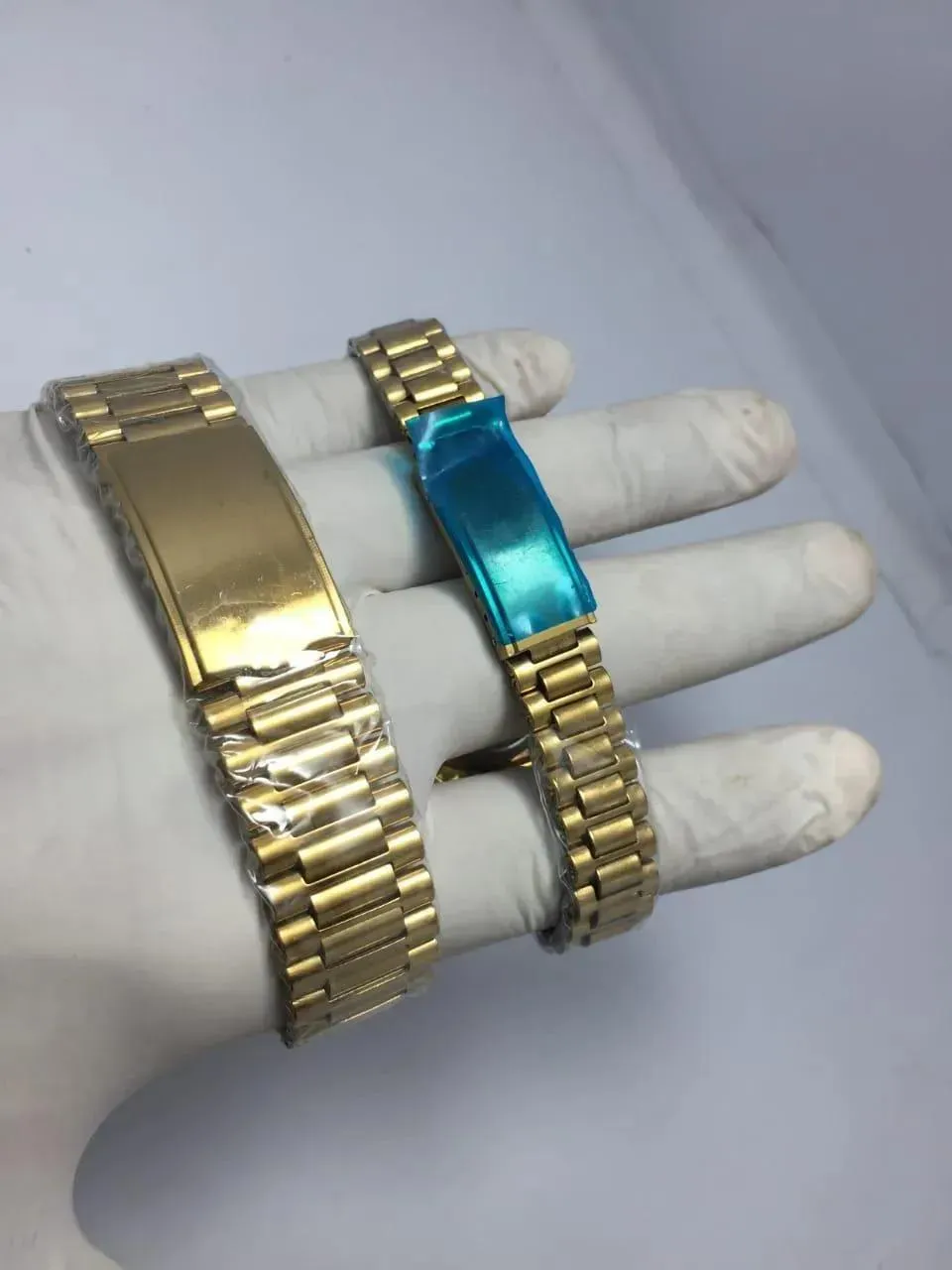 Golden Couple Watches Stainless Steel Chain Strap for Women and Men