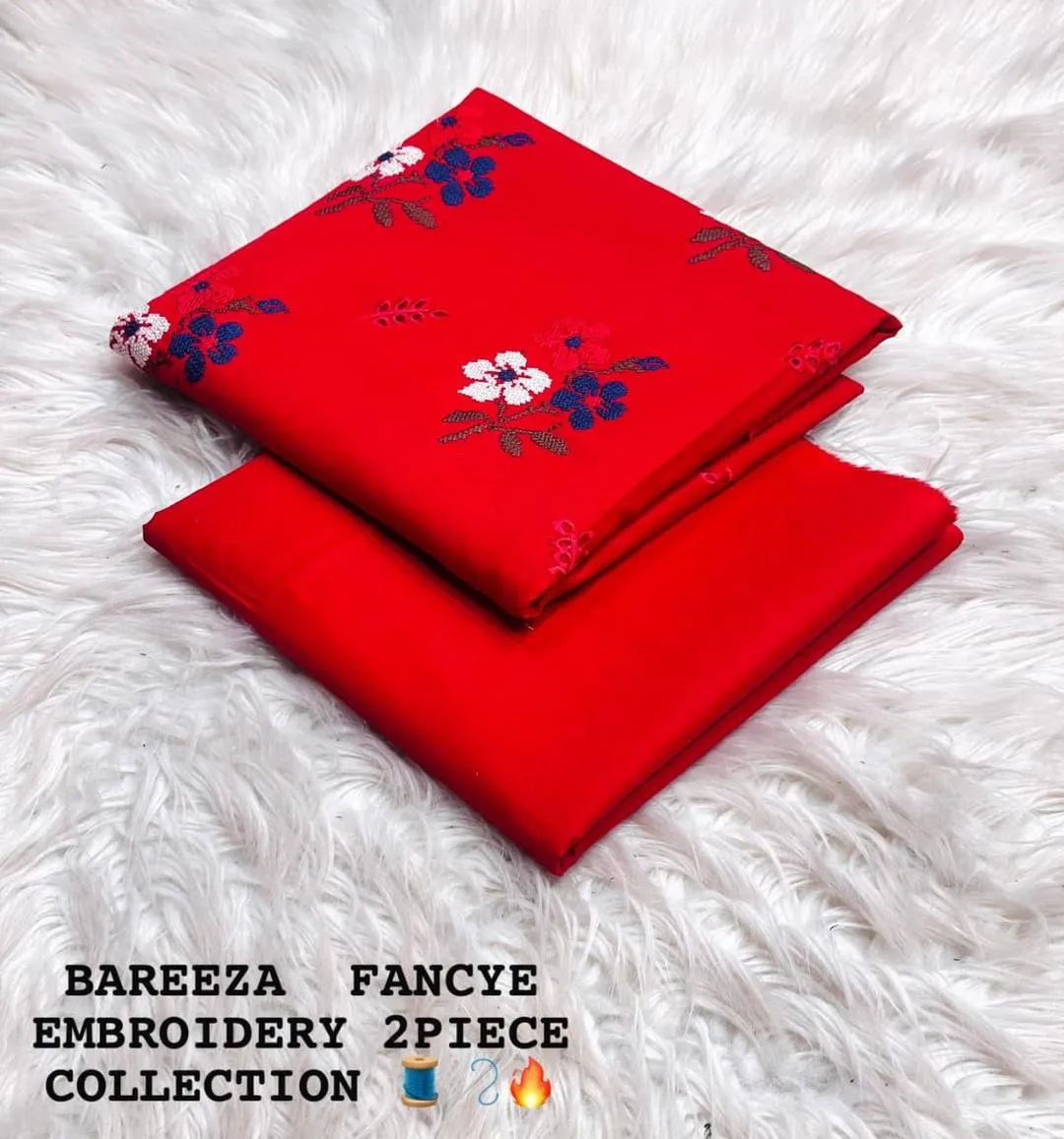 3 Pcs Women's Unstitched Embroidered Suit