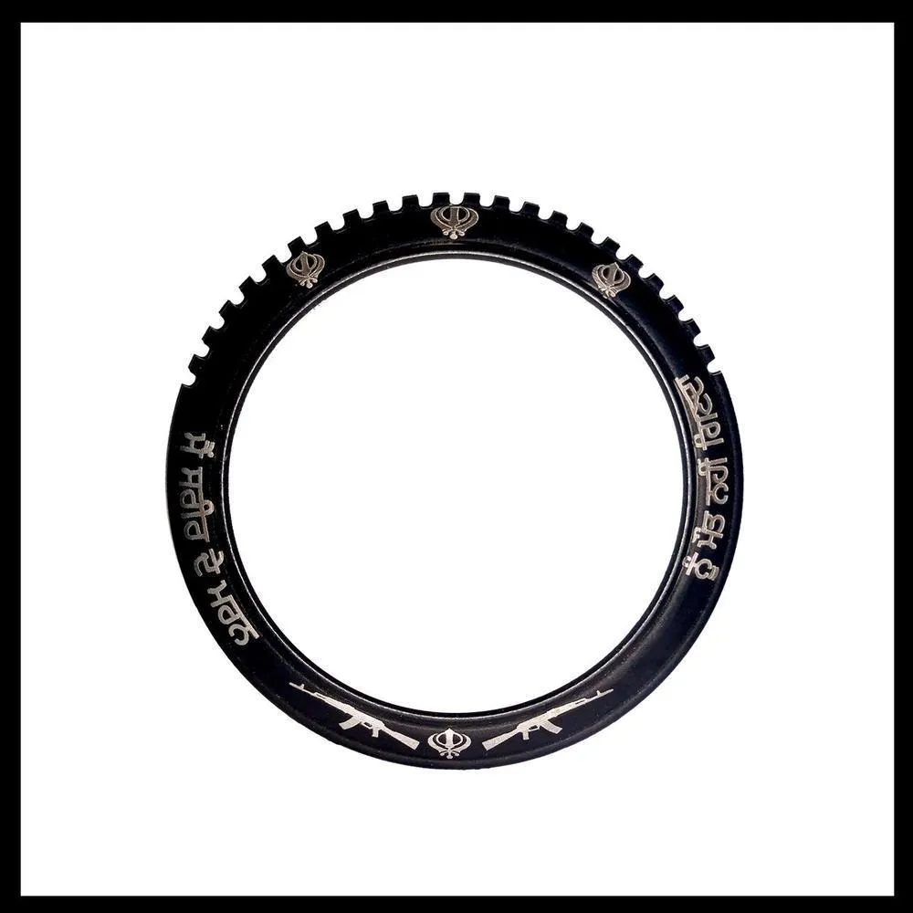 1 Pc Indian Design Silver Plated Kara Bangle