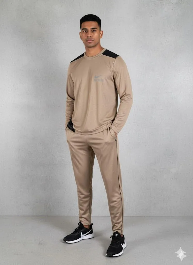 2 Pcs Men's Fleece Printed Sweatshirt Track Suit