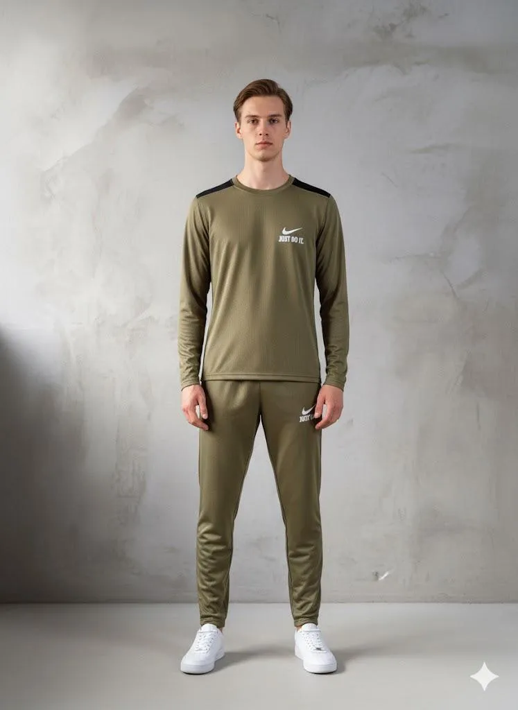 2 Pcs Men's Fleece Printed Sweatshirt Track Suit