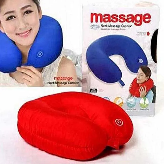 Soothing Neck & Shoulder Relief: Portable Electric Neck Massage Pillow for Stress and Tension Relief"