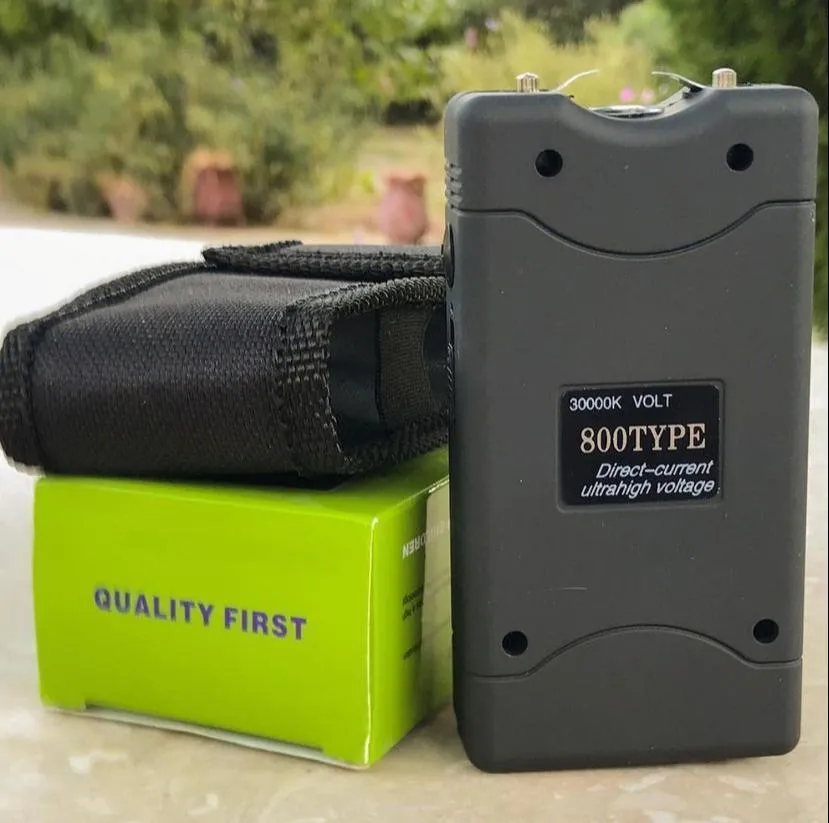 Mini High Power Professional Self Defense Security Tool – Led Flashlight With Built In High Voltage Chock and Latency Illumination- Model: Tw-800 Type