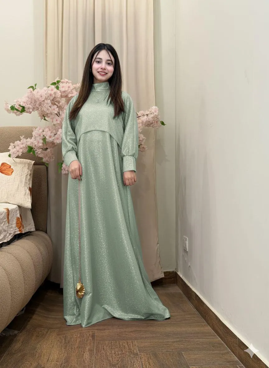 2 Pcs Women's Stitched Diamond Plain Maxi