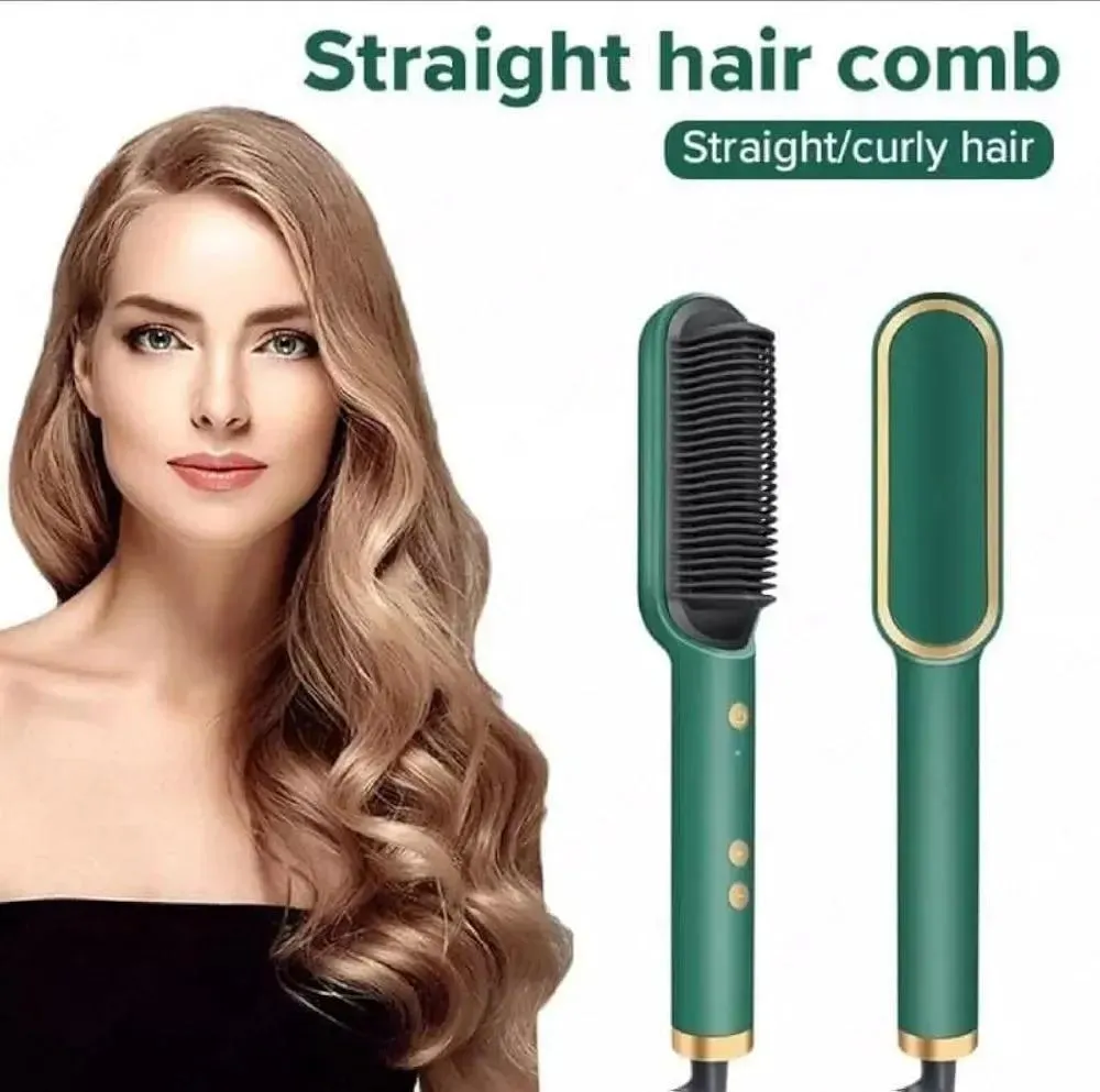 Corded Hair Straightener Brush Green 50ml ABS