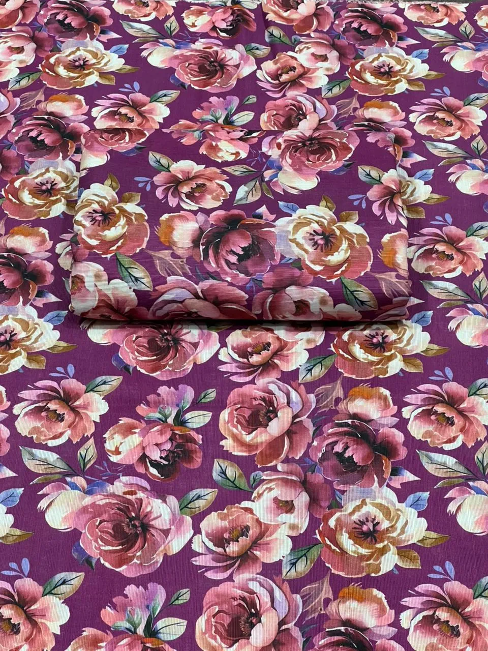 2 Pcs Women's Unstitched Printed Suit