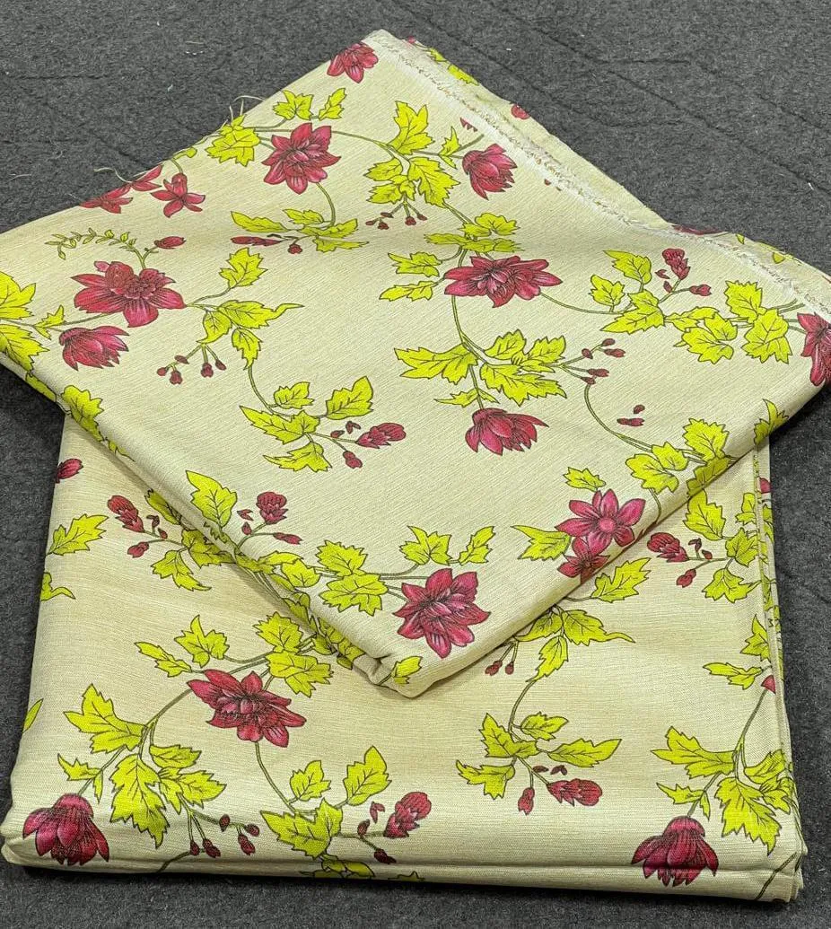 2 Pcs Women's Unstitched Digital Print Suit