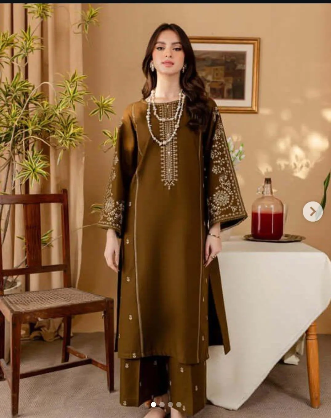 2 Pcs Women's Unstitched Embroidered Suit