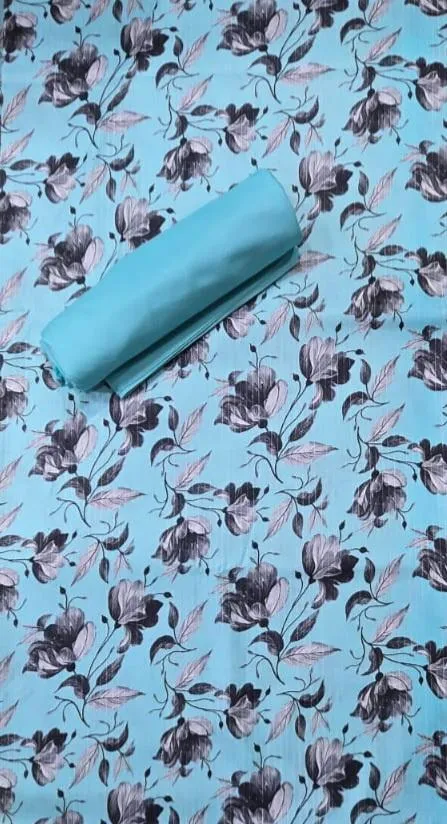 2 Pcs Women's Unstitched Printed Suit