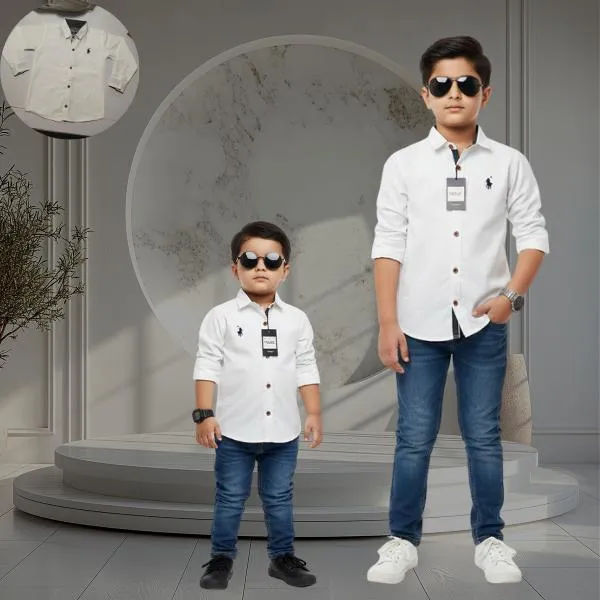 Premium Plan Casual Dress Shirt For Boys