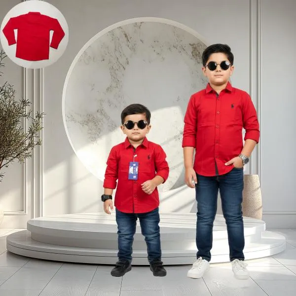 Premium Plan Casual Dress Shirt For Boys