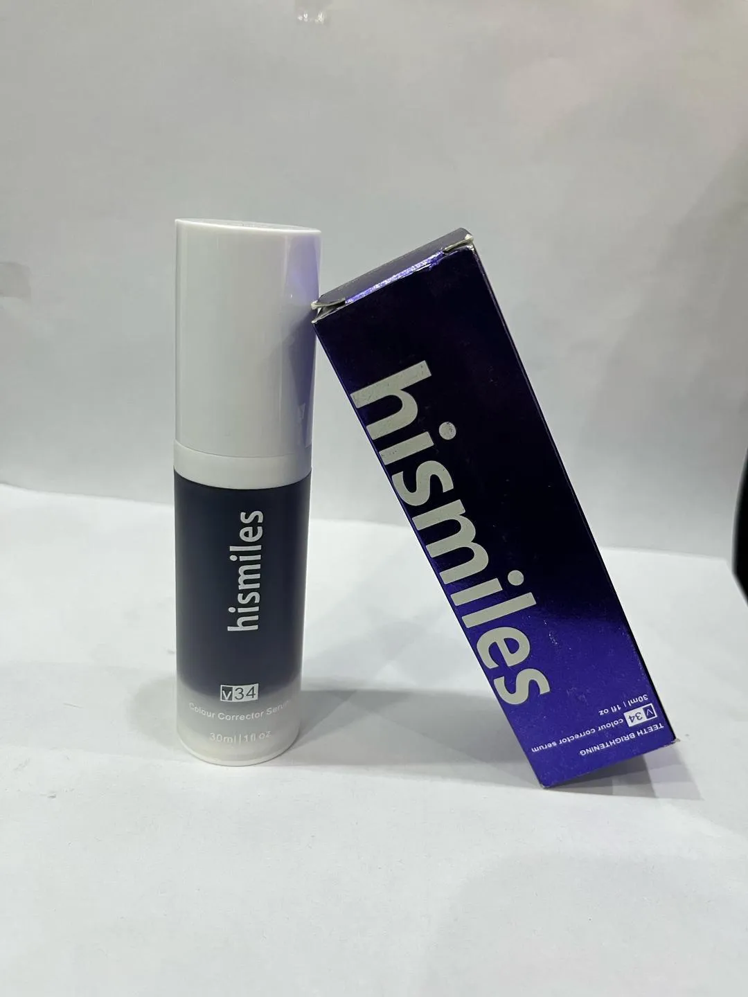 Hismile V34 Colour Corrector Serum - Purple Toothpaste Teeth Whitening Formula 30ml