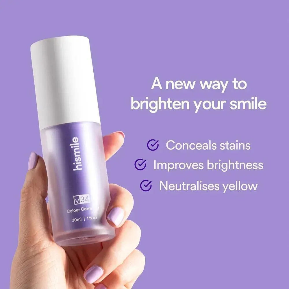 Teeth Whitening V34 Colour Corrector Serum - Purple Toothpaste 30ml