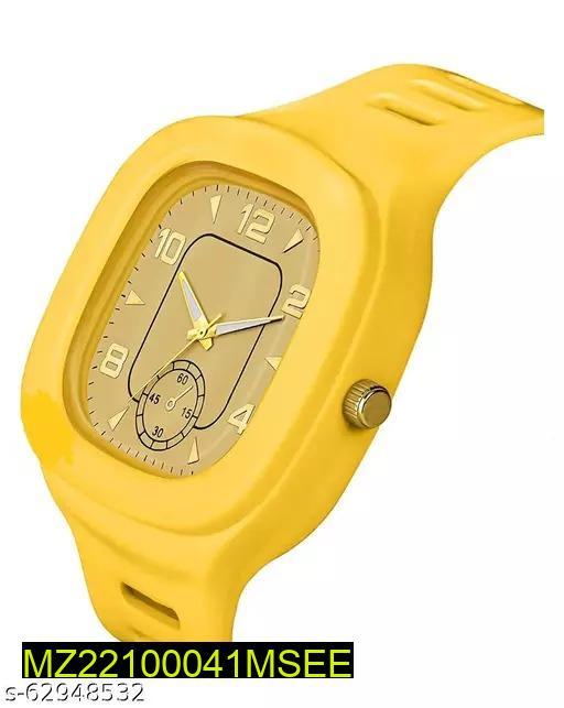 Men's Silicon Analoge Fashionable Watch, Brown