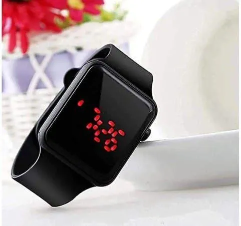 Stylish Unisex Digital Display Watch - 1 Pc Multicolor Square Stainless Steel Timepiece