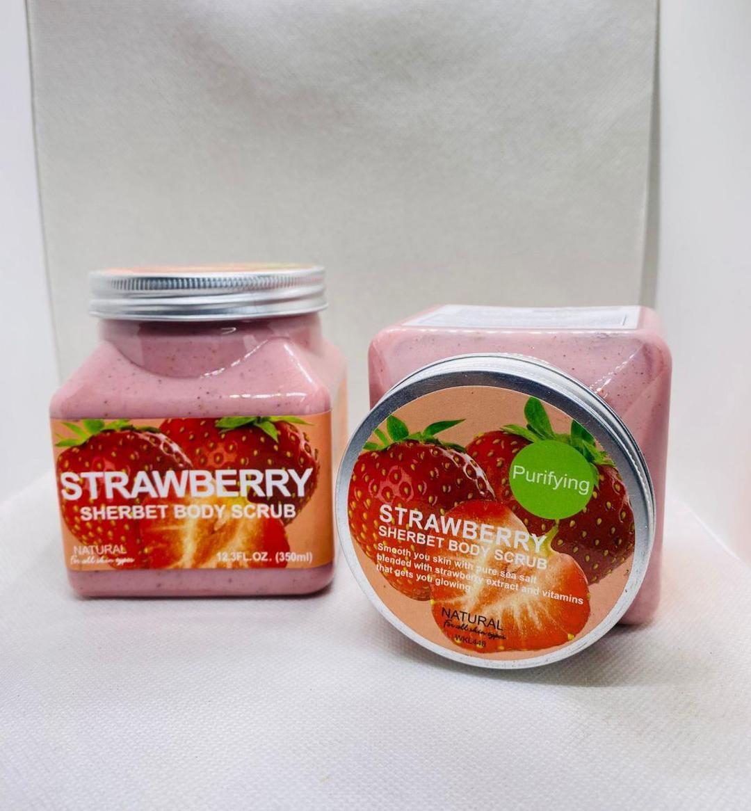 Strawberry Pink Body Scrub Exfoliator - Set of 1