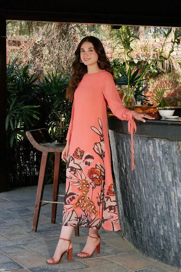 3 Pcs Women's Stitched Linen Printed Suit