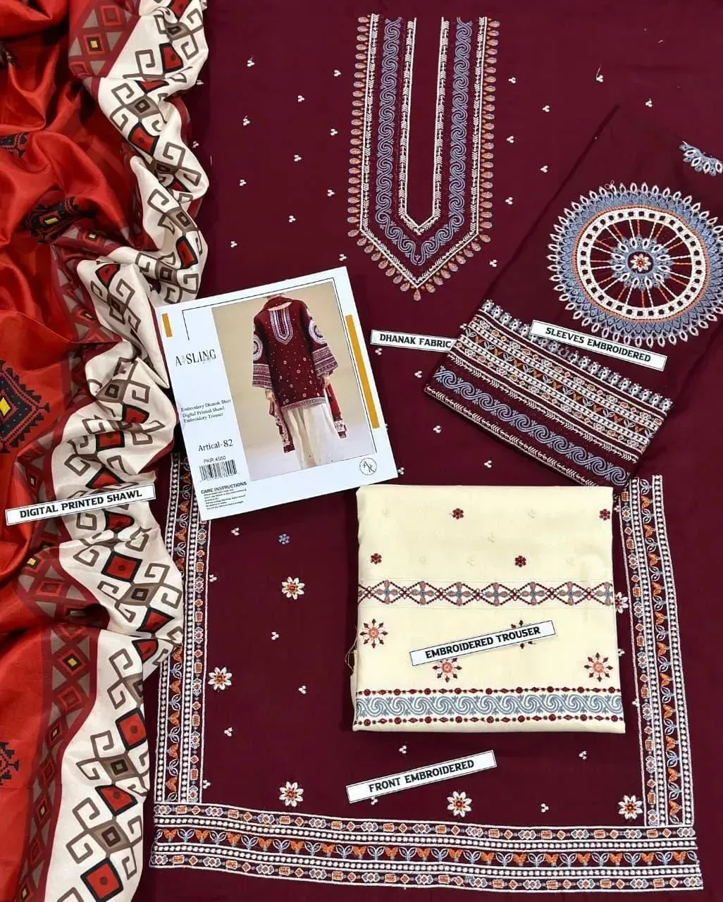 3 Pcs Women's Unstitched Printed Suit