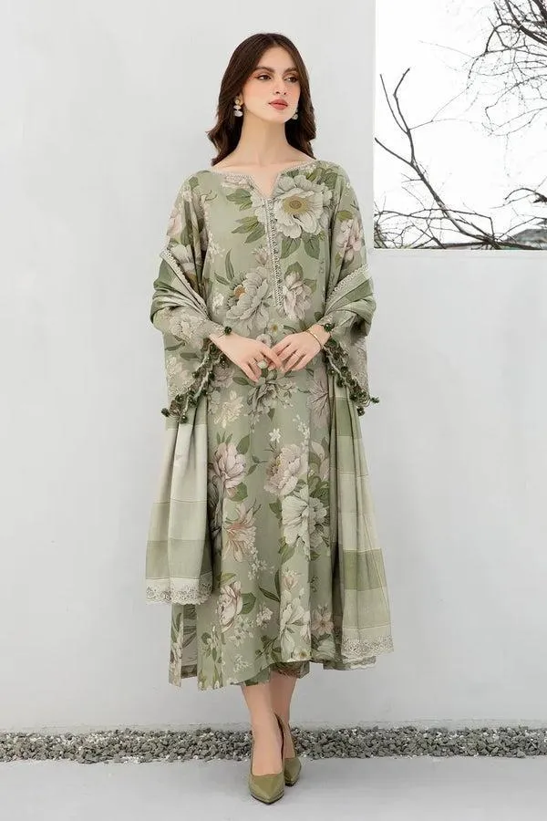 3 Pcs Women's Unstitched Printed Suit