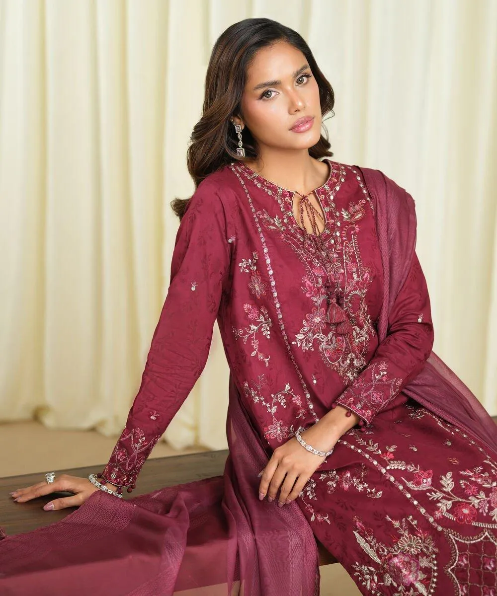 3 Pcs Women's Unstitched Printed Suit