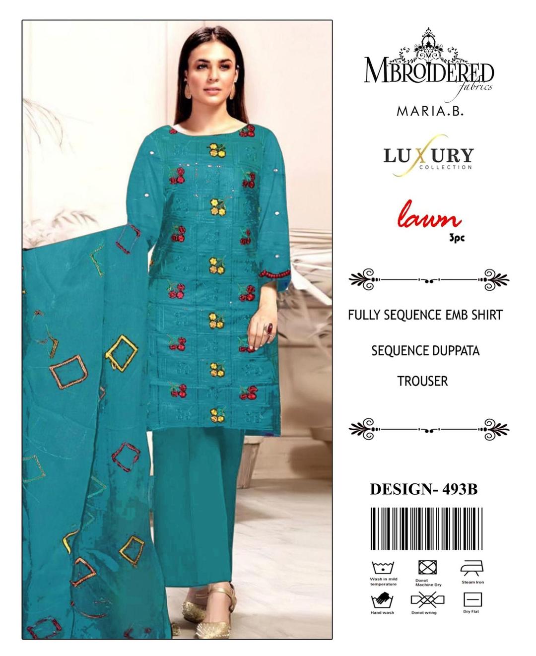 3 Pcs Women's Unstitched Embroidered Suit