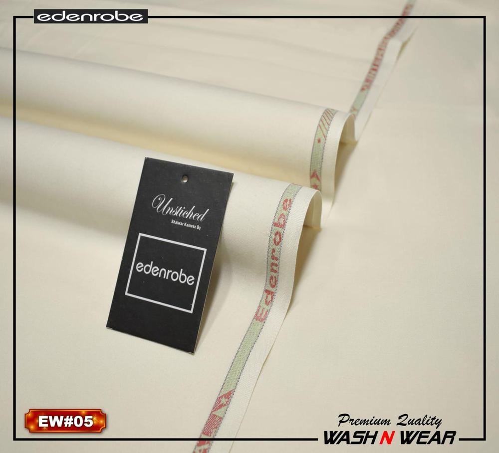 Men's Unstitched Wash And Wear Plain Suit