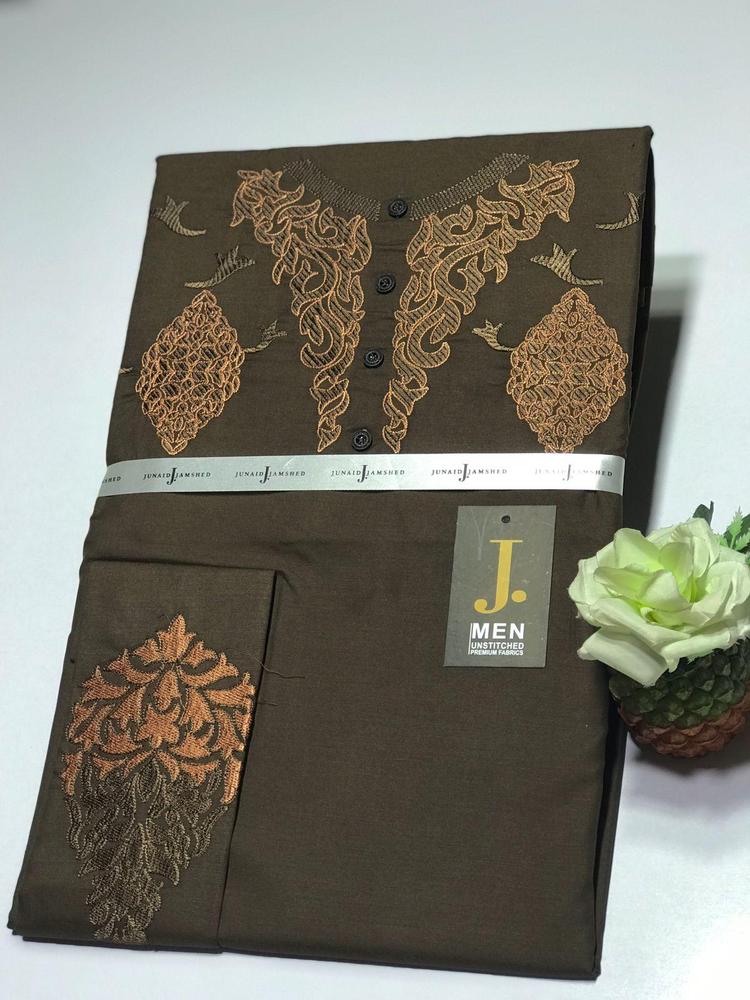 Men’s Unstitched Wash And Wear Embroidered Suit