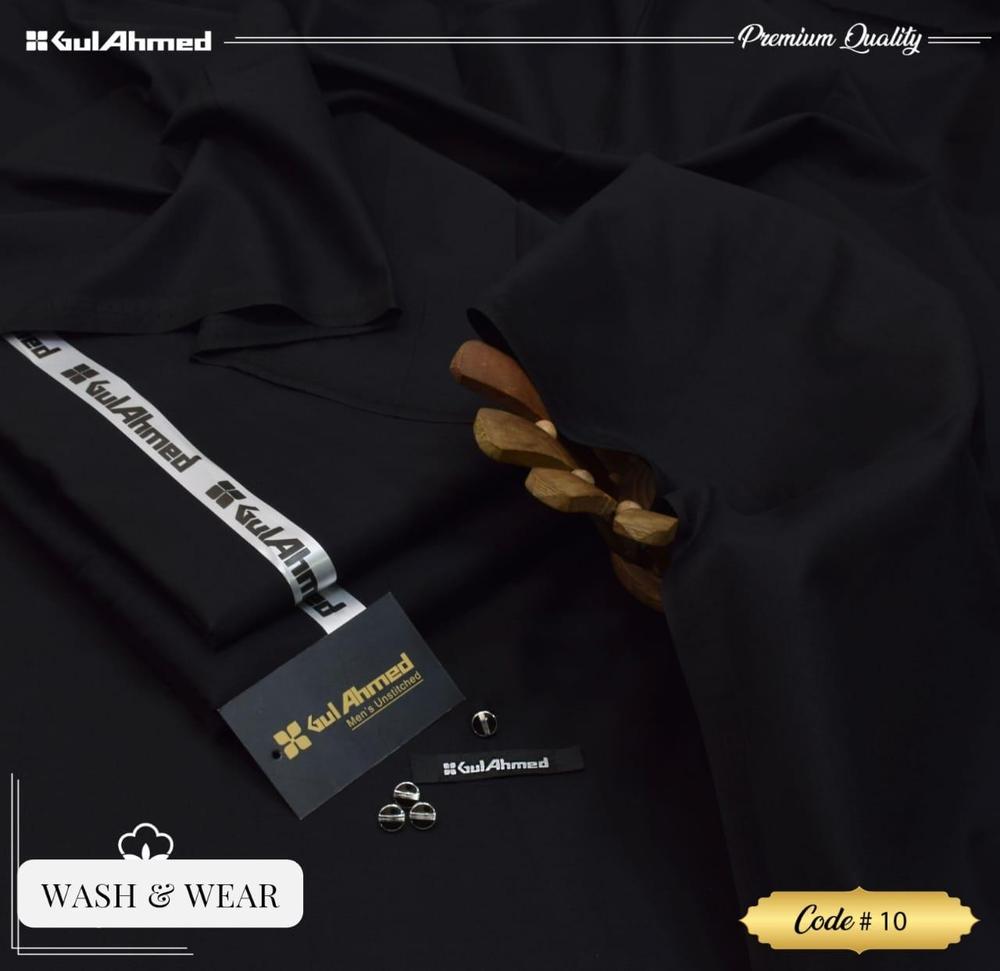 Men’s Unstitched Wash And Wear Plain Suit