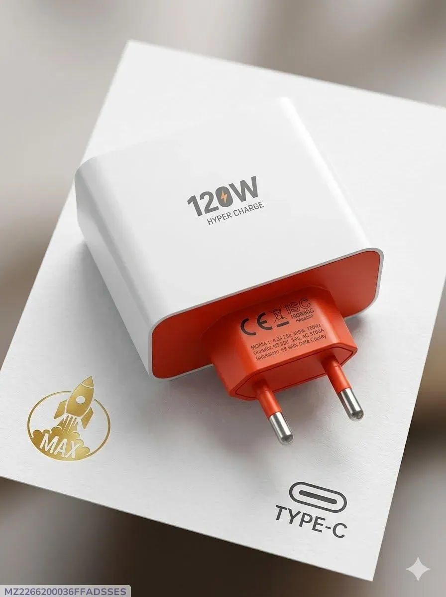 120W High Speed Power Adapter Plug Power Delivery & Quick Charge 3.0 Mobile Phone & Tablet Travel Desktop Charger Block